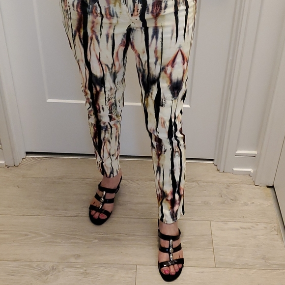 Nicole Miller Artelier Multicolour stretch denim pants - Picture 6 of 8